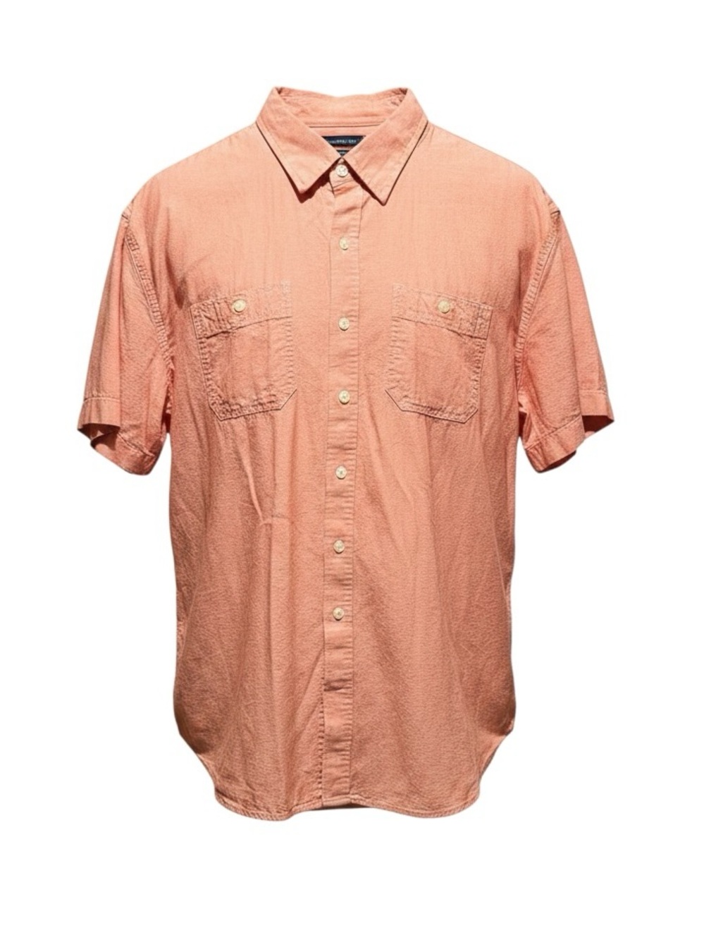 Old Navy Men's Short-Sleeve Button-Down Shirt in Peach